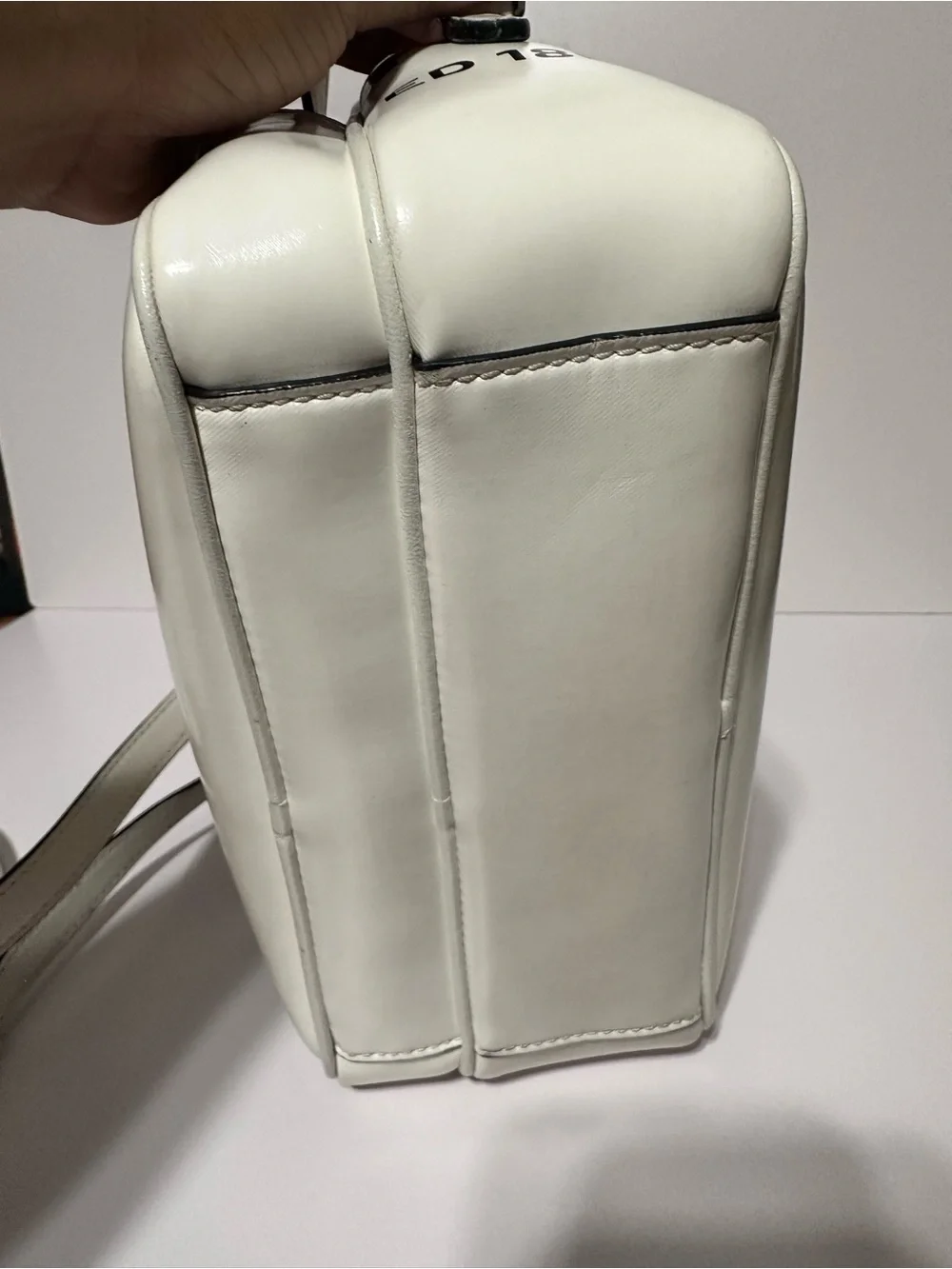 Burberry white leather